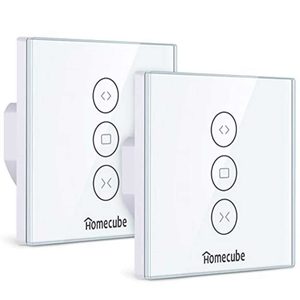 Interrupteur connecté volet roulant Homecube - WIFI 2.4 GHz commande vocale Alexa & Google Home 2 dans le Pack
