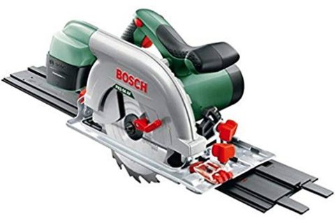 Scie circulaire filaire Bosch, PKS 66 AF 1600W avec lame de scie bois , rail de guidage, emballage carton