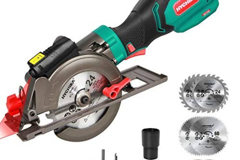 Scie Plongeante HYCHIKA CS-115C 750W 3500RPM, 6 Lames(115 & 125mm), Guide Laser, Max Profondeur de Coupe 48mm(90°)