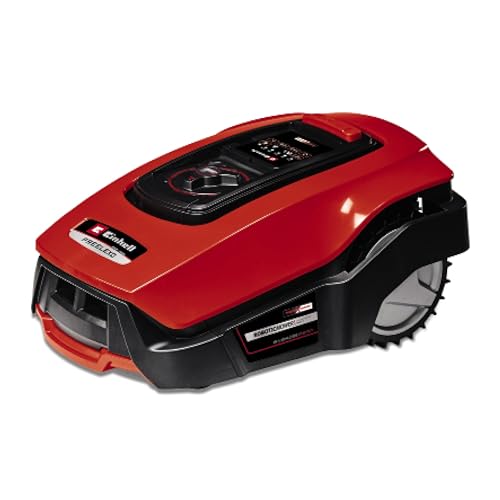 Einhell Robot Tondeuse FREELEXO 500 BT Power X-Change (Li-Ion, 18 V, tondeuse multizone, contrôle des applications Bluetooth, avec accessoires d'installation, batterie 2.5 Ah et ladestation)