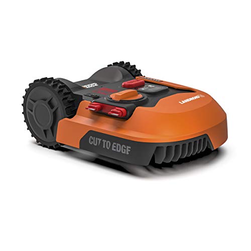 WORX Landroid WR155E Robot Tondeuse Connecté e t Intelligent, 2000 m² Surf.Max 2400 m², Installation Facile, Configurable, Pente 35%, détecteur de Pluie, Coupe près des Bordures, Tonte Rapide