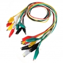 10pcs Cordons de Test Pinces Crocodile Fils en 5 Couleurs Longueur 50CM Chacun