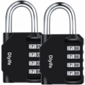 Lot de 2 cadenas à combinaison Diyife® 4-Digit étanche et antirouille