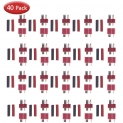 20 Pairs T-Plug Connectors Deans Style Male and Female with 40 pcs Shrink Tubing for RC LiPo Battery
