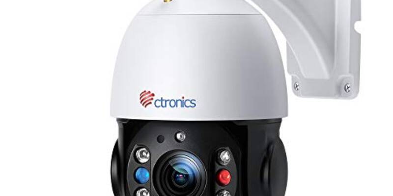 CTRONICS Caméra de surveillance Extérieur sans fil CTRONICS 295C en WiFi 5MP rotation 355° 90° avec infrarouge et alarme sonore
