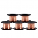 5 rouleaux 0,1 mm Émaillé bobine de fil de cuivre de réparation Rouleau Connexion Longueur 15m