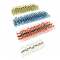 50PCS Joint de Soudure Connecteur de Fil, Sopoby Thermorétractables Souder Bout à Bout Seal Connecteurs Electriques Isolés Etanche Marine Marine Automobile Cuivre (23Red 12Bleu 10Blanc 5Jaunes)