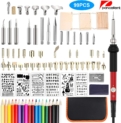 99pcs Kit De Combustion Du Bois, Outil De Gravure Au Bois Professionnel Pancellent Avec Fer à Souder, Ensemble D’outils Créatifs Stylo De Pyrographie à Souder à Température Réglable