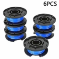 Lot de 6 bobines de fil de rechange pour coupe-bordures Ryobi 18 V 24 V 40 V