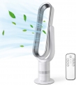 Acoolir Ventilateurs sur pied Silencieux, Ventilateur Tour avec Télécommande et Ecran Tactile LED, Ventilateur sans Feuilles avec 10 Vitesses, Minuteur de 9 Heures et 6 Mètres Télécommande