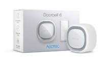 Aeotec ZW162-C with Outdoor, Z-Wave Plus, Sonnerie Lumineuse et Murale, Carillon sans Fil Smart Home, 110 DB, Alertes Audio et Visuelles (Doorbell 6 avec Button), Blanc, Petit