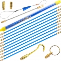 Akuoly Tire fil électriques 5.0M Jeu de baguettes fibre de verre, Kit rétractable d’installation pour Cable en Boîtier Plastique, 50cm x 10pièces
