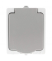 Akya – Prise 2P+T 16A Gris Clair – IP54