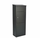 Allux 600 F54612 XXL Grande Boîte à Colis et Lettres | Boîte Postale Sécurisée Étanche avec Serrure | 1050 x 380 x 230 mm | Noir