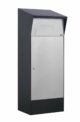 Allux Bjørn F47375 XXL Grande Boîte à Colis et Lettres | Boîte Postale Sécurisée Étanche avec Serrure | 1100 x 400 x 365 mm | Noir et Gris