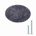 Bouton de placard rond et plat, diamètre 3,66 cm. Argenté vieilli, Lot de 10
