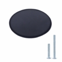 AmazonBasics Bouton de placard Rond plat, Diamètre : 3,66 cm, Noir, Lot de 10