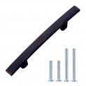 AmazonBasics Poignée de placard incurvée Moderne, Longueur : 13,33 cm (7,62 cm centre du trou), Bronze huilé, Lot de 10