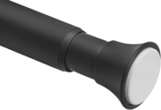 AmazonBasics Tringle à rideau de douche sans perçage, de 137 à 229 cm, Noir