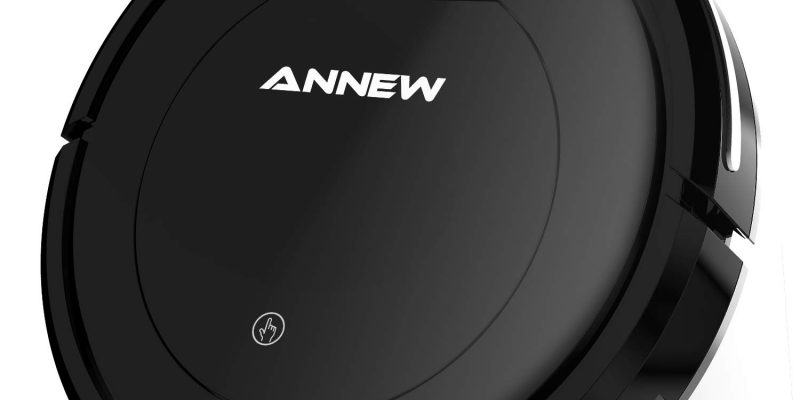 Aspirateur robot ANNEW, nettoyage avec télécommande, 3 modes de nettoyage. Antichute filtre HEPA idéal pour les poils d’animaux