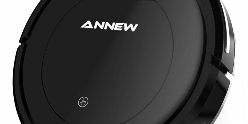 Aspirateur robot ANNEW, nettoyage avec télécommande, 3 modes de nettoyage. Antichute filtre HEPA idéal pour les poils d’animaux