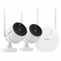 ANNKE 2MP NVR Mini Kit de vidéosurveillance sans Fil,avec 2 1080P IP caméra intérieur et extérieur,avec Détection de Mouvement PIR,Supporte la Carte TF 128G