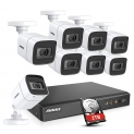 ANNKE 4K Kit de Système 8CH DVR Surveillance H.265 avec Disque Dur de 2To et 8 Caméra 8MP vidéosurveillance sécurité IP67 avec Vision Nocturne EXIR LED IR et Alerte par Email