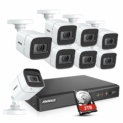 ANNKE 4K Kit de Système 8CH DVR Surveillance H.265 avec Disque Dur de 2To et 8 Caméra 8MP vidéosurveillance sécurité IP67 avec Vision Nocturne EXIR LED IR et Alerte par Email