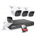 ANNKE H.265 Kit Système de 8CH 8MP DVR Surveillance avec Disque Dur de 2To et 4 Caméra 5MP de Sécurité Imperméable IP67 avec Vision Nocturne EXIR LED IR et Alerte par Email