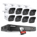 ANNKE H.265+ Kit Système de 8CH 8MP DVR Surveillance avec Disque Dur de 4To et 8 Caméra 5MP de Sécurité Imperméable IP67 avec Vision Nocturne EXIR LED IR et Alerte par Email