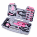 Apollo 39pc Kit Rose d’Outil pour Madame, Outil Rose, Pince Set, Marteau, Tourvenis de Precision et Outils pour Ménage en Boîte Durable – Idéal Cadeau pour Femme, Amateur de DIY