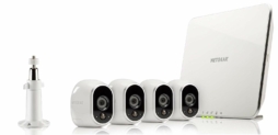 Arlo – Smart Caméra de surveillance – Pack de 4 – Kit de Surveillance 100% sans Fil, HD, Vision Nocturne, Etanches Intérieur/Extérieur, Fixations Aimantées Fournies l VMS3430-100EUS
