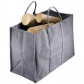 Aubry Gaspard 1060S Sac à Buche Jute Gris 60 x 30 x 40 cm