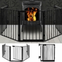 Barrière de sécurité 310 cm Grille protection pour animaux Cheminée escalier