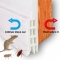 Bas de Porte Anti Bruit Bande d’Etanchéité en Silicone Souple, SeeKool Adhésif Imperméable à l’Eau Isolement du Bruit du Passage d’Air Anti Souris Cafard pour les fissures et les espaces – Blanc