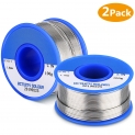 Bearbro 1mm fil à souder sans plomb,fil de soudure etain plomb pour de soudure Sn 97.3% Ag 0.3% Cu 0.7% avec Colophane Base pour Soudure Électrique, 100 g (2PCS)