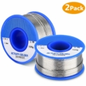 Bearbro 1mm fil à souder sans plomb,fil de soudure etain plomb pour de soudure Sn 97.3% Ag 0.3% Cu 0.7% avec Colophane Base pour Soudure Électrique, 100 g (2PCS)