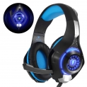 Beexcellent GM-1 Casque Gaming PS4, Casque Gamer avec Micro Premium Anti Bruit Audio Stéréo Basse avec LED Lampe Jeux Vidéo Gaming Compatible pour PC Xbox One Laptop Tablette