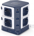 BESTEK Tour Multiprise USB Bloc Parafoudre/Parasurtenseur 8 Prises avec 6 Ports USB de Recharge
