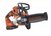 Black + Decker 18 v/2,0 ah lithium-ion-tronçonneuse électrique-chaîne de rechange avec lame de 20 cm et boîte à outils