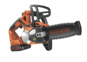 Black + Decker 18 v/2,0 ah lithium-ion-tronçonneuse électrique-chaîne de rechange avec lame de 20 cm et boîte à outils