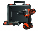 Perceuse visseuse BLACK+DECKER MT218KB-QW Multievo. Outil multifonctions sans fil – 18V – 1,5 Ah. Livrée avec 2 batteries, chargeur inclus. Double embout de vissage, en coffret.