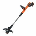 BLACK+DECKER STC1820PC-QW Coupe-bordure sans fil – 28 cm – 18V – 2 Ah – Vitesse de coupe variable 2 vitesses – 1 Batterie – Seconde poignée ajustable en hauteur et Roue de guidage
