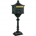 Boite aux lettres design antique, plusieurs couleurs au choix, 41 x 111 x 28 cm