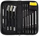 BOOSTEADY Kit de Nettoyage pour Fusil Tout-en-Un avec Kit Chasse-goupilles, kit de brosses de Nettoyage pour Fusil, Chiffon en Silicone antirouille dans Une Pochette Portable(15 pièces)