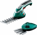 Bosch Cisaille Sculpte-Haies Et Taille-Herbes sans-Fil Isio Set (Batterie, Chargeur, Lame de Taille-Herbes, Lame de Sculpte-Haies, Protège-Lame, Étui de Rangement, Carton, 3,6 V, 1,5 Ah)