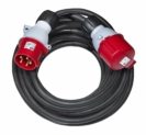 Brennenstuhl 1167741 Cordon prolongateur cee ip44 16a/415v~ 10m noir h07rn-f 5g2,5, Rouge