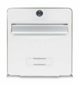 BURG-WÄCHTER Boîte aux Lettres Normalisée en Acier Galvanisé Avec Porte à Ouverture Totale, Stop-Courrier, 2 Portes dont une Vitrée, BALnéaire, Blanc