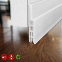 Calfeutrer Bas de Porte, DQMEN 100 x 5cm Bas de Porte Adhési, Bande d’Etanchéité en Silicone Souple, Adhésif Imperméable à l’Eau Isolement du Bruit du Passage d’Air Anti Souris Cafard (Blanc)