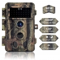 Caméra de Chasse 16MP 1080P IP66 Étanche, Caméra Surveillance avec 40Pcs LED Vision Nocturne Infrarouge Jusqu’à 65FT et Grand Angle 130°